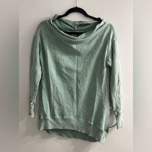 Pilcro Anthropologie Light Green Wide Neck Sweatshirt